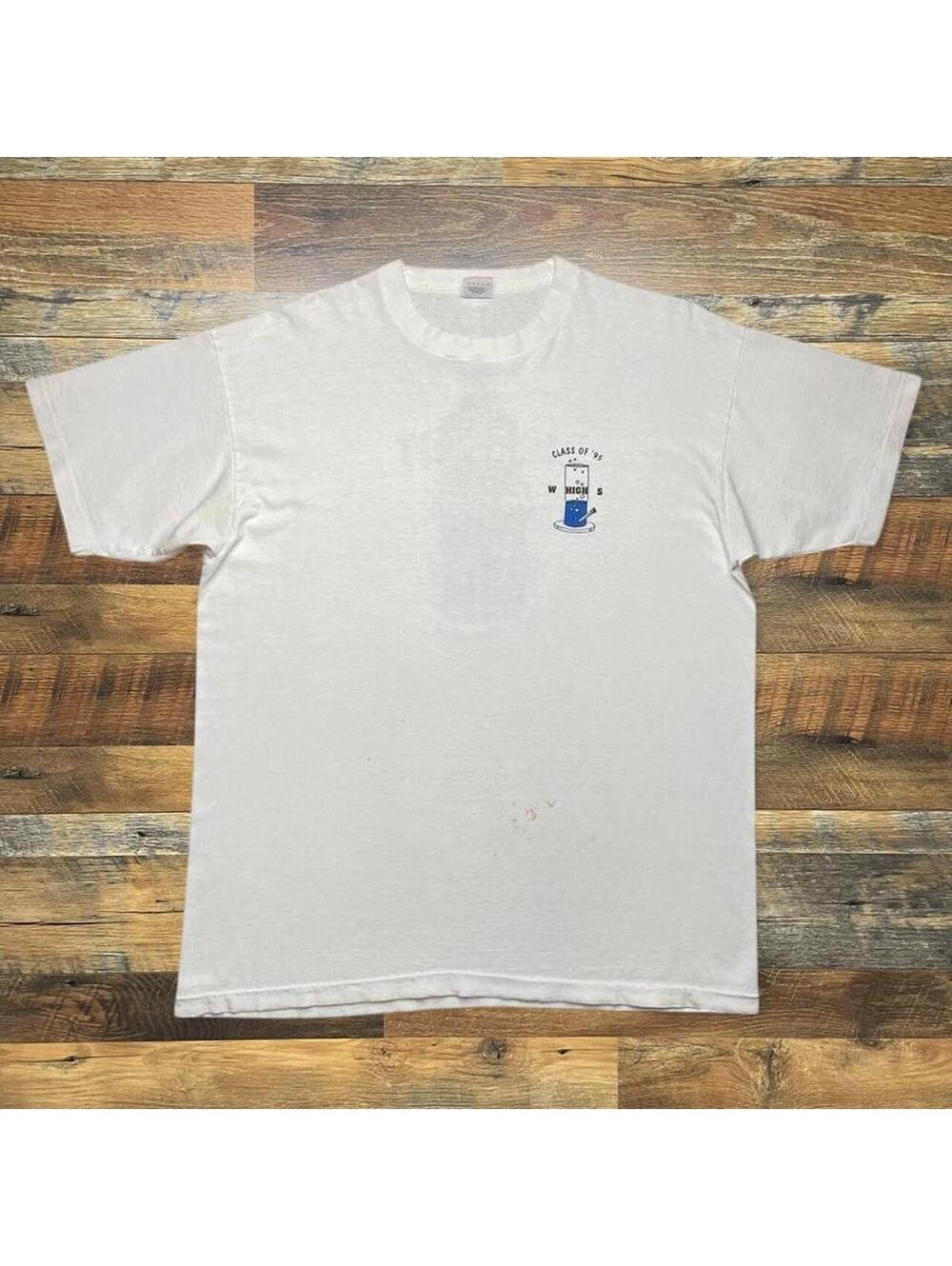 Rare Vintage 90s Absolut Vodka and Bong Class of ’95 Double Sided T-Shirt XL